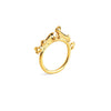 Three-Spire Crown Ring - gold plated