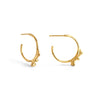 Beaded Hoop Earrings Small - gold plated