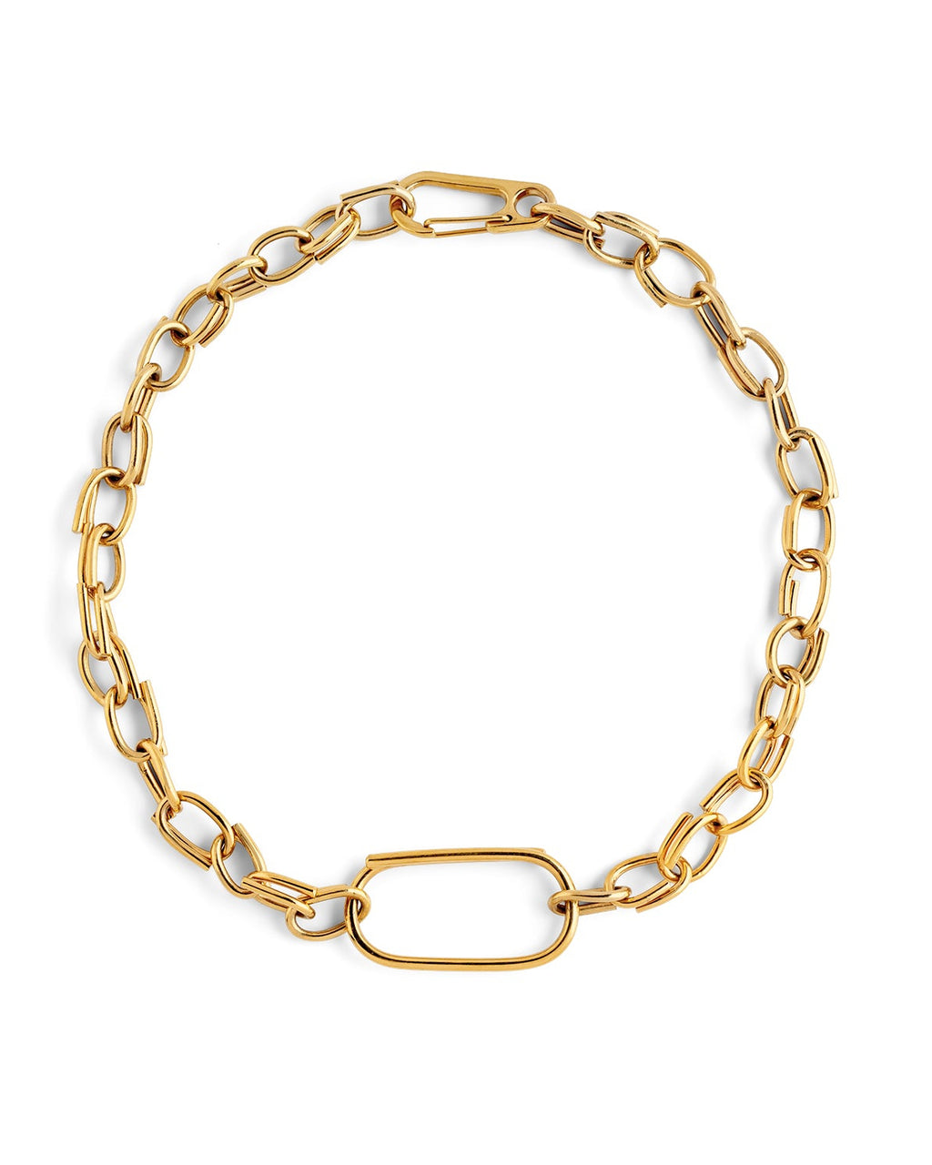 Paperclip Cable Chain Bracelet - gold plated