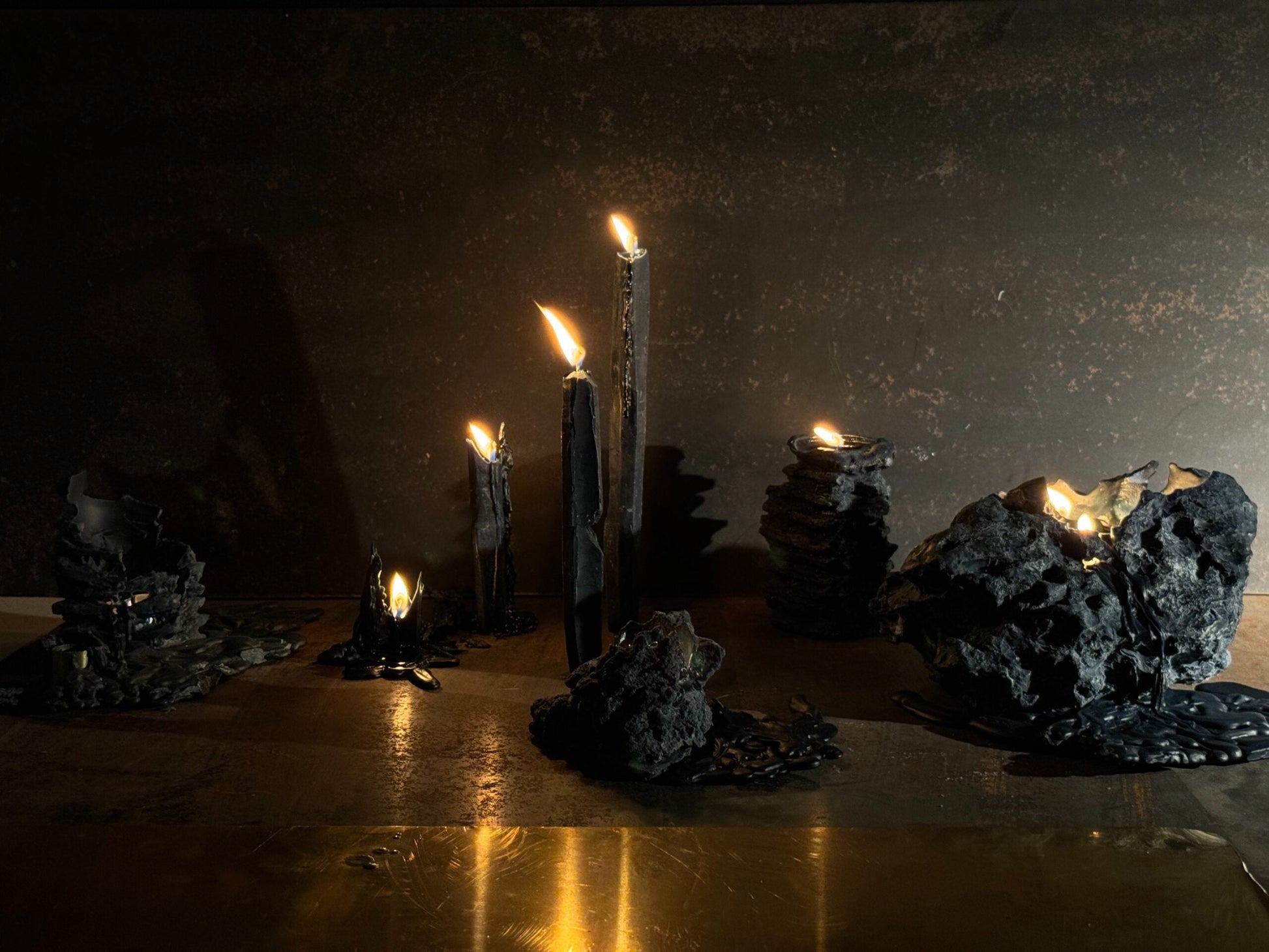 Tephra-Black Beeswax Candle