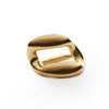 Handmade gold plated chunky chain ring with brass base