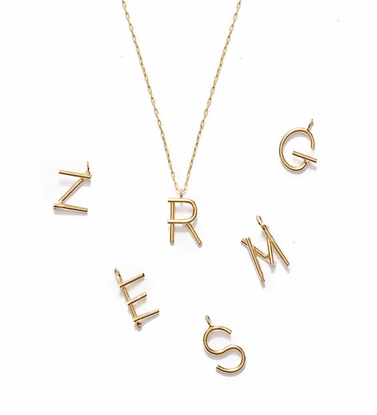 Large Initial Necklace 