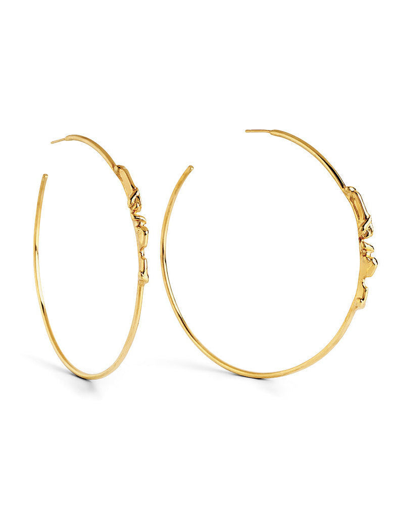 [AW15] Gold Fine Wire Hoop Earrings