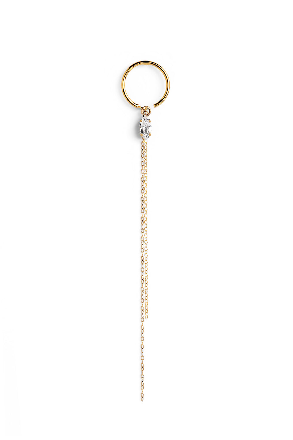 Crystal Hoop Earring (single)