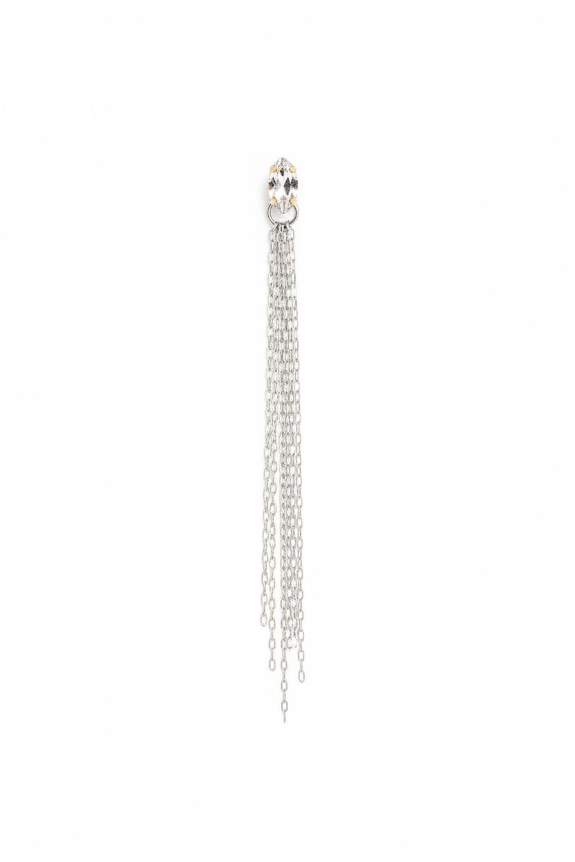 Clear Crystal Tassel Earring (Single)