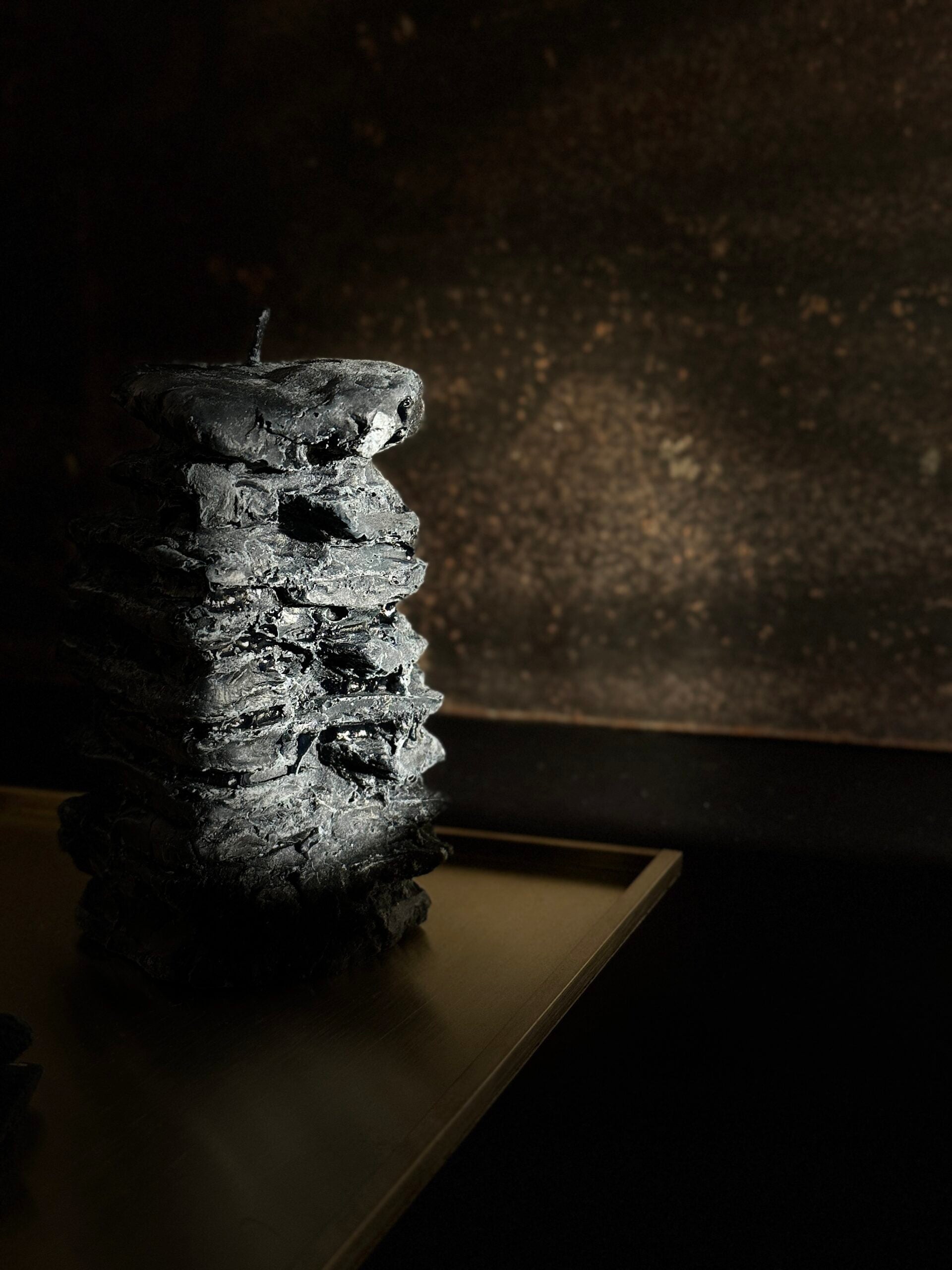 Tephra-Black Beeswax Candle