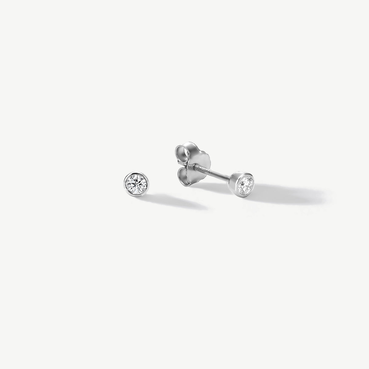 On Point Diamond Earrings — 14k White Gold