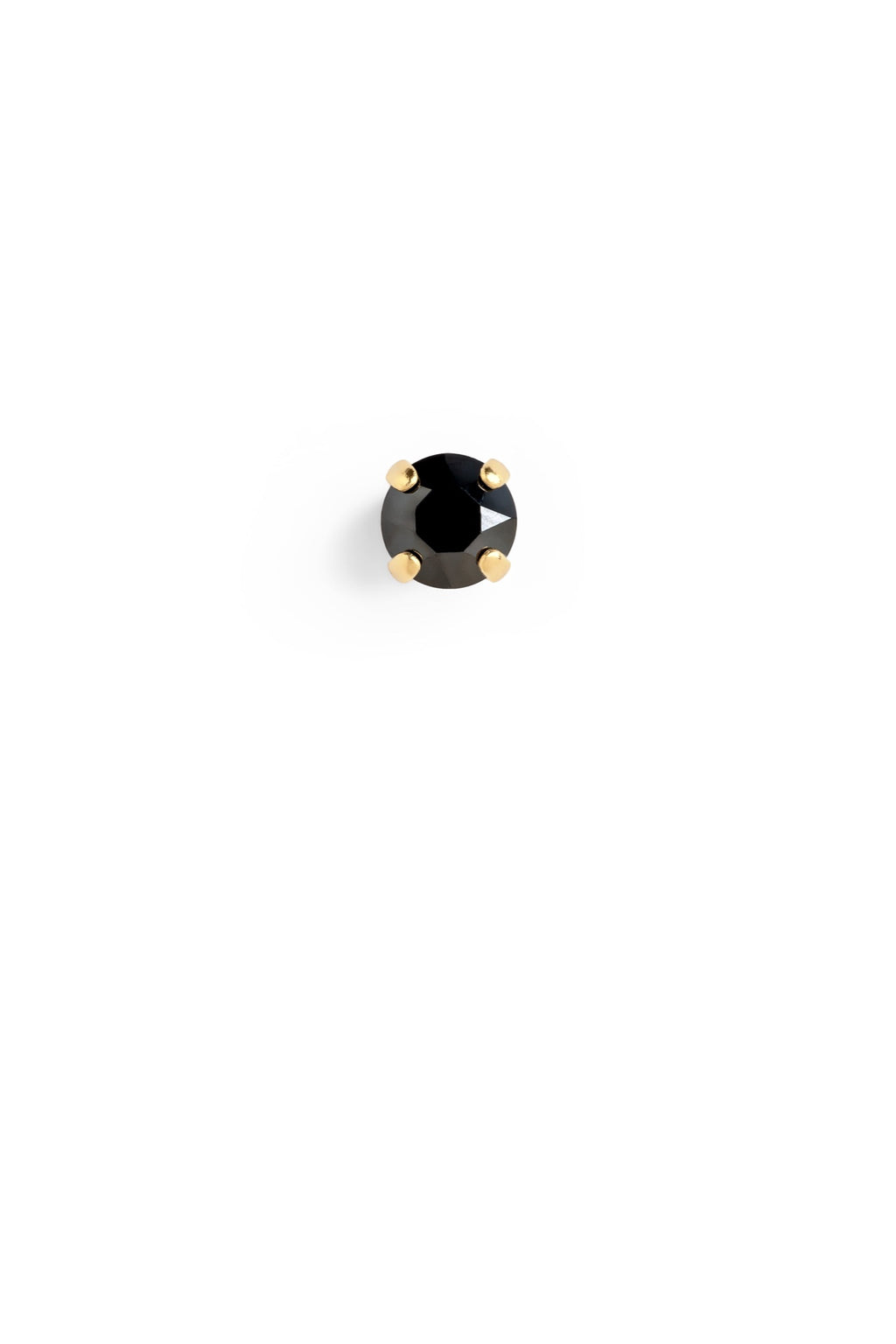 Black Crystal Tassel Earring (single)