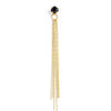 Black Crystal Tassel Earring (single)