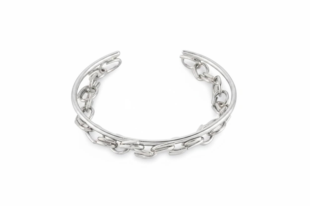 Double Cuff Chain Bracelet