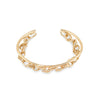 Double Cuff Oval Chain Bracelet