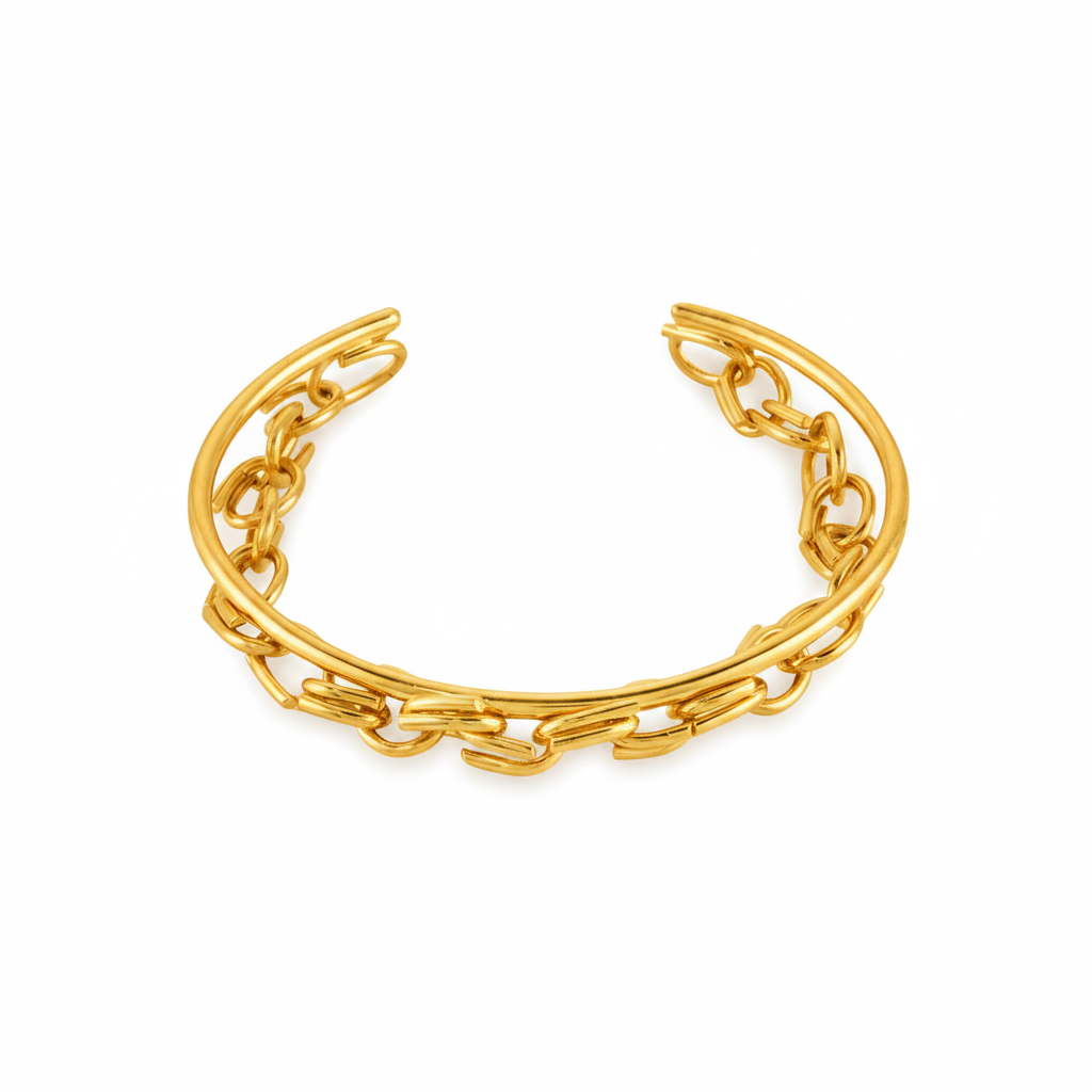 Double Cuff Chain Bracelet