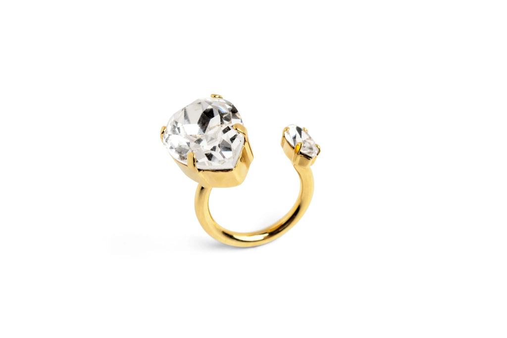 Two Stones Open Cocktail ring