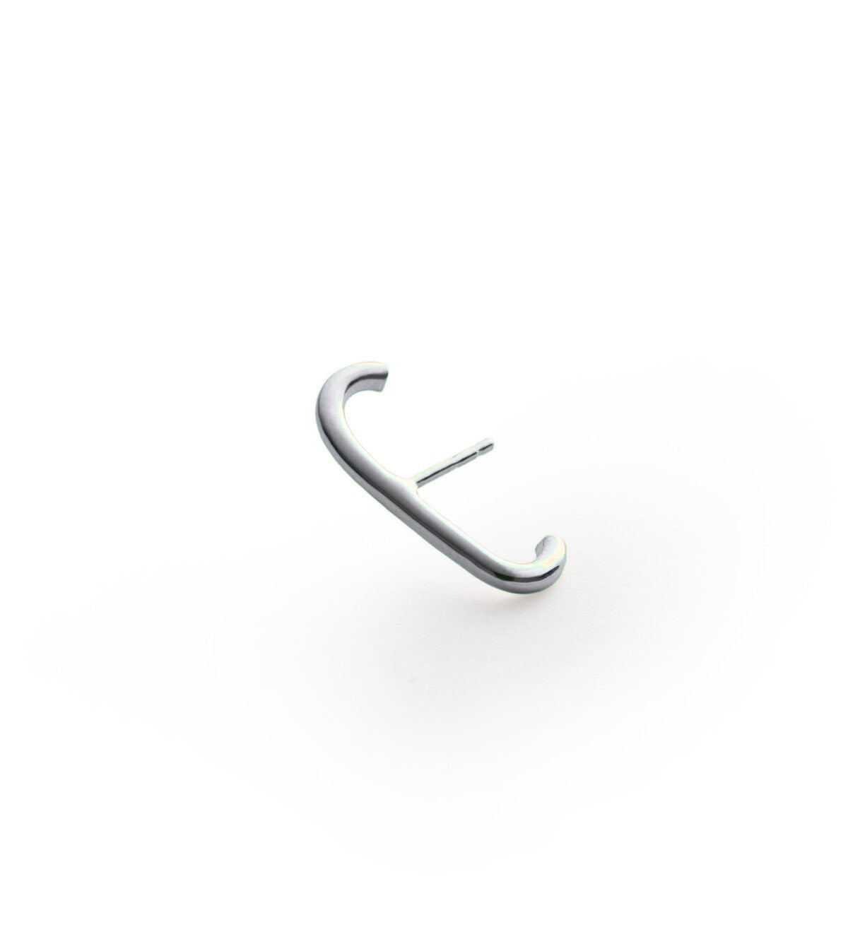 Handmade silver tone hugger classic earrings with brass base