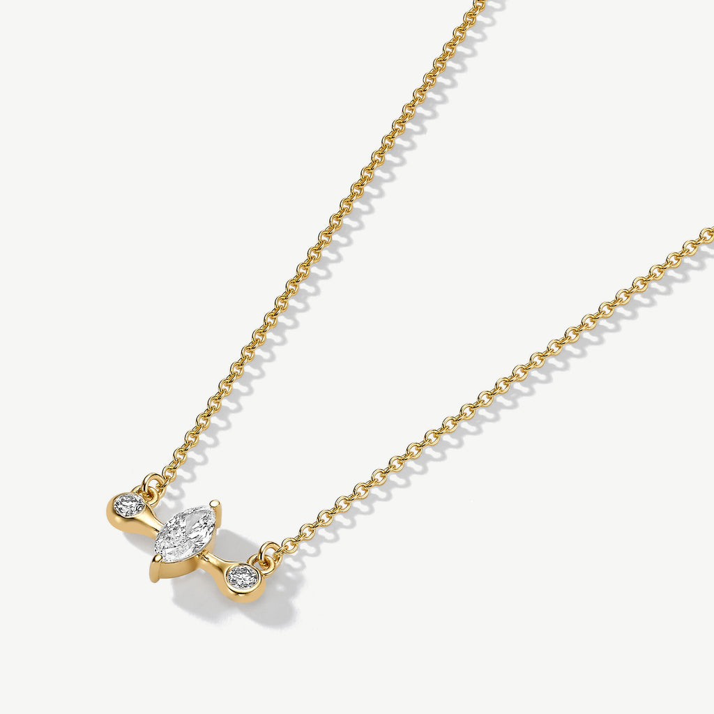 Cosmic Balance Diamond Necklace — 14k Yellow Gold