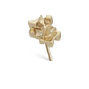 Handmade gold plated bismuth single earring with brass base