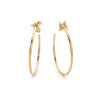 Handmade gold plated bismuth hoop statement earrings with brass base
