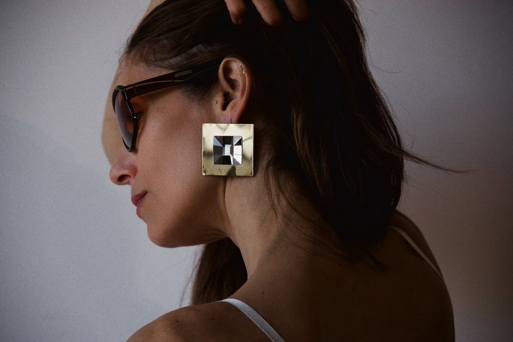 Square Crystal Earrings