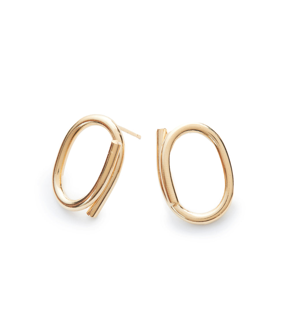 Small Chain Stud Earrings
