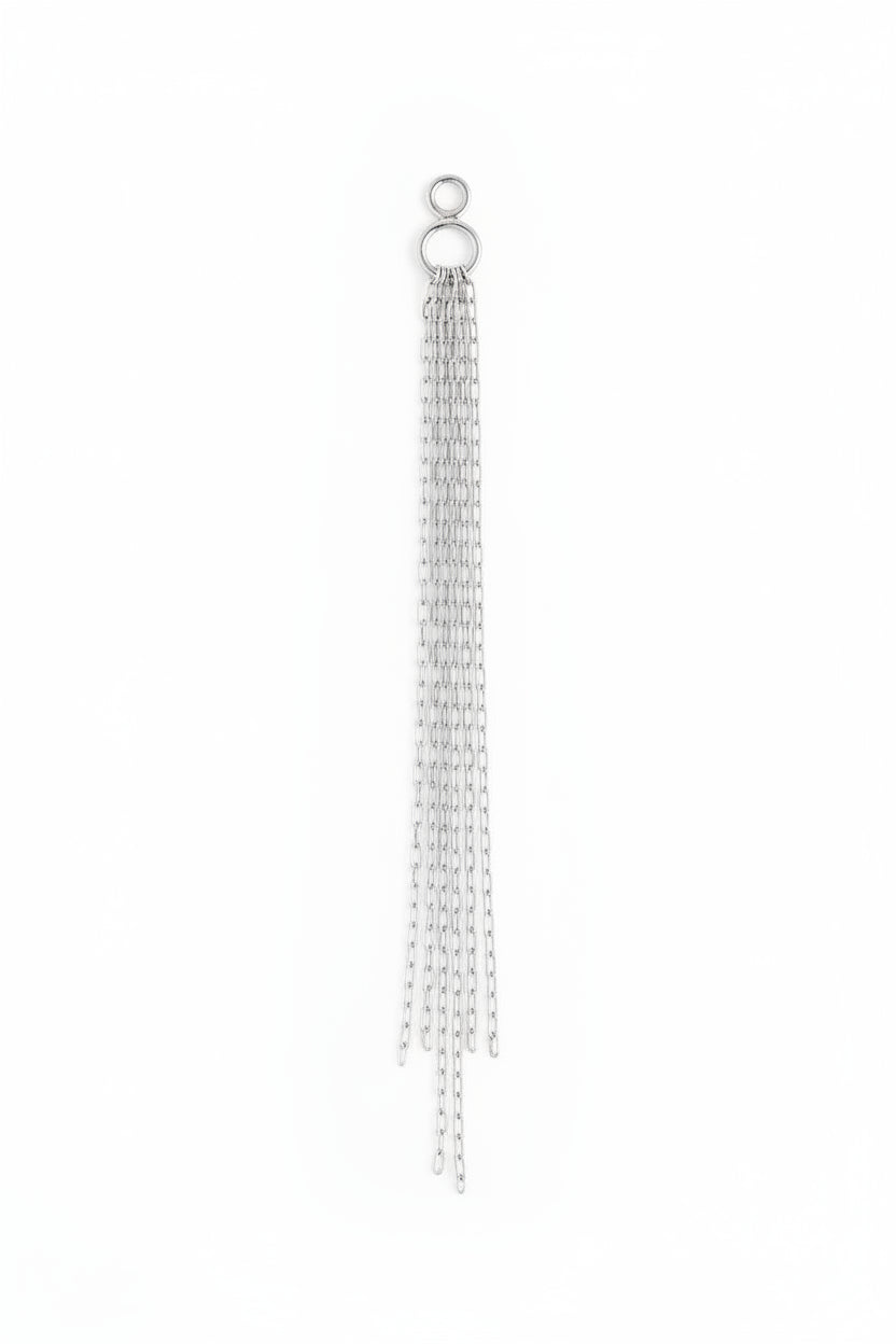 Sterling silver Crystal Tassel Earring (single)