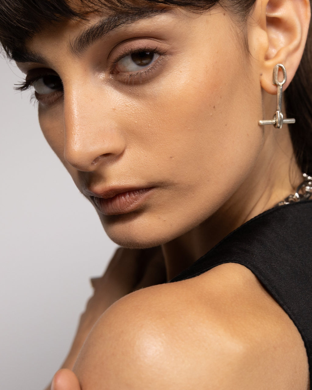 Linked Theory Sterling Silver T-bar Earrings