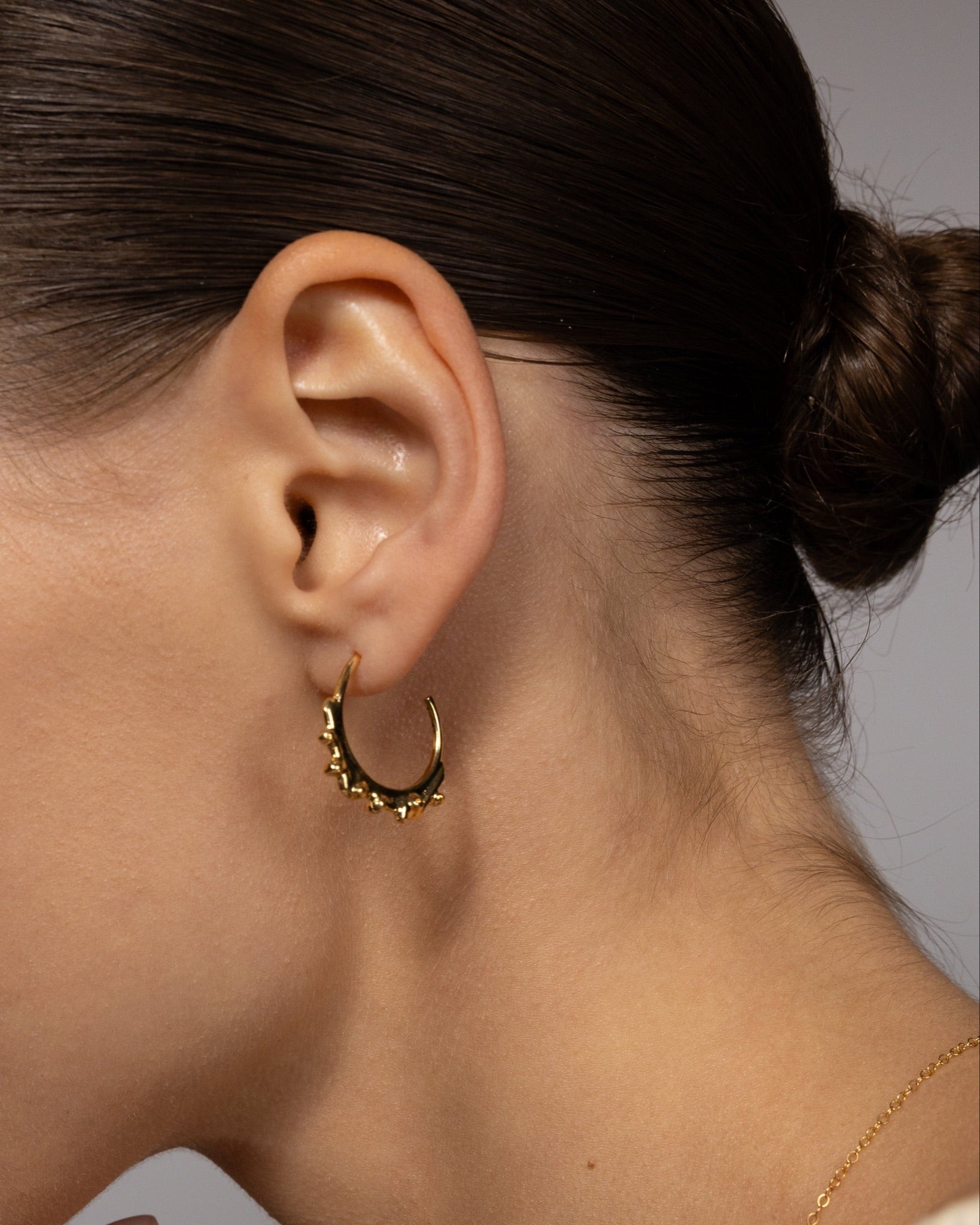 Drops of Wax Hoop Earrings - Medium