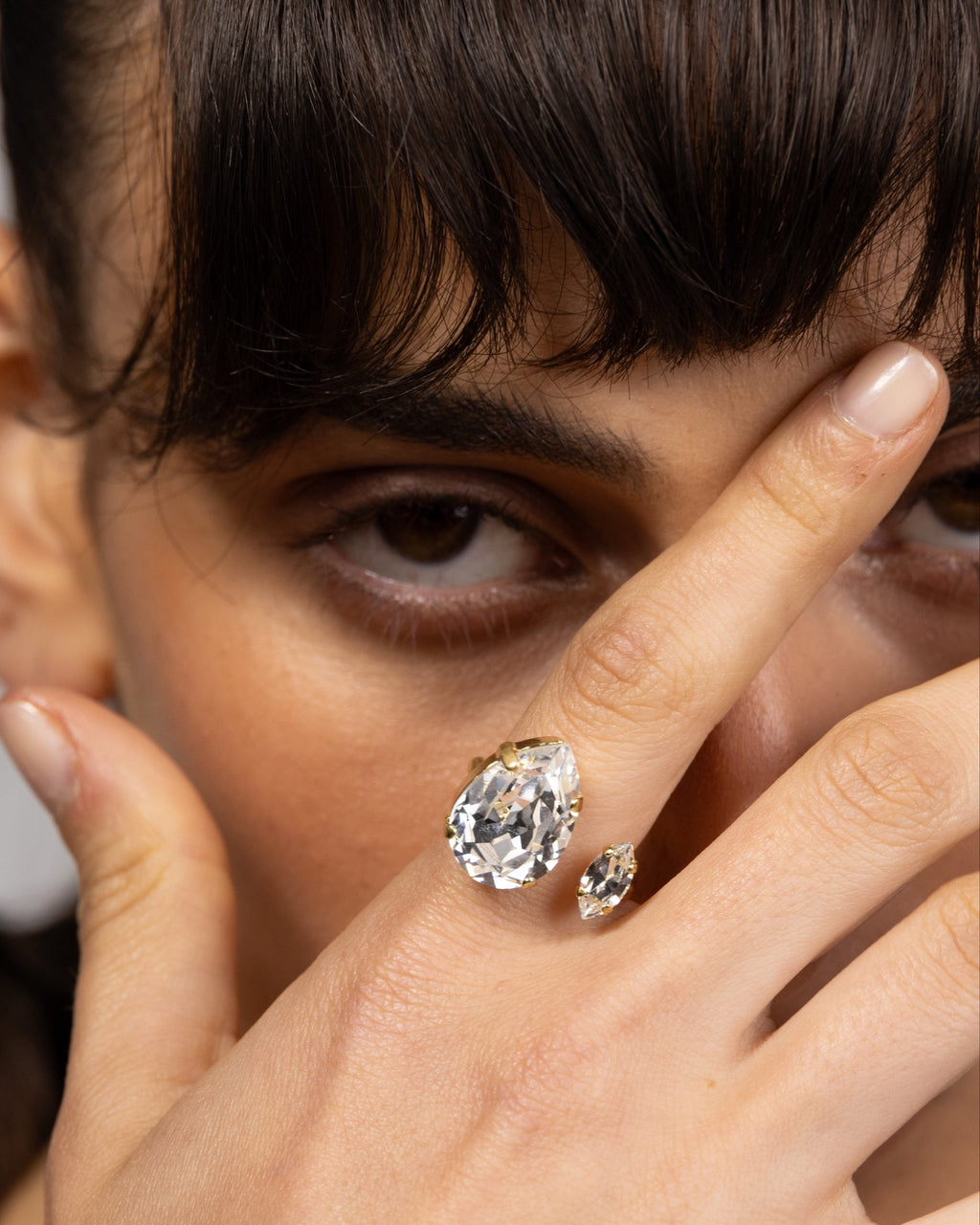 Marquise and Drop Cocktail ring