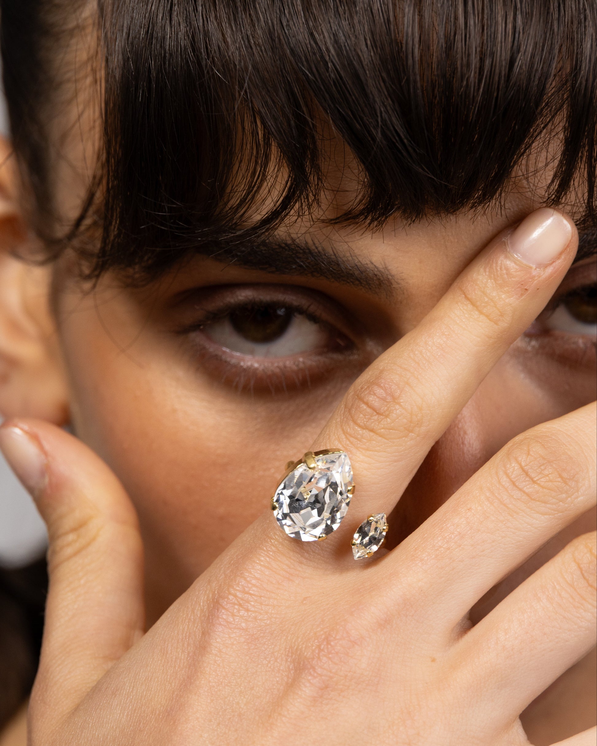 Marquise and Drop Cocktail ring
