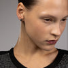 Sterling Silver Black Crystal Tassel Earring (single)