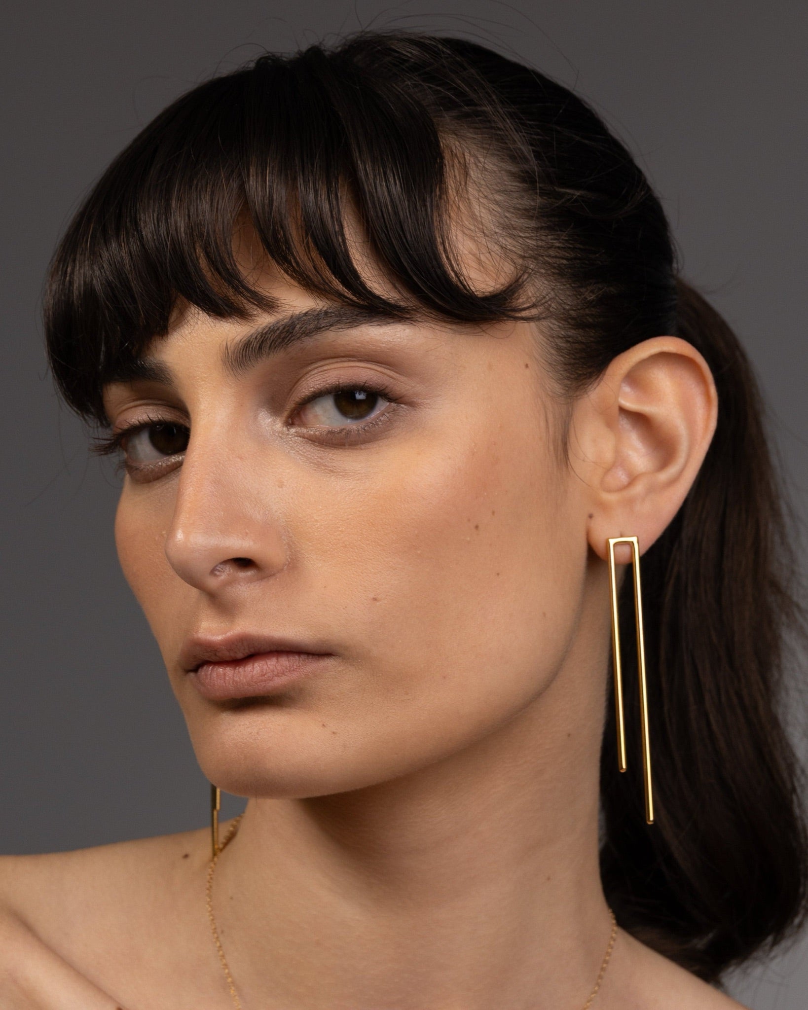 Open Rectangle Earrings