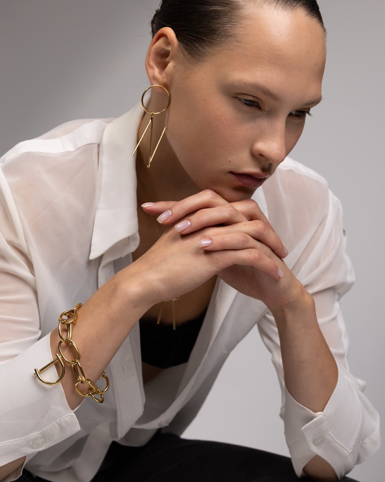 Links With Initial Bracelet