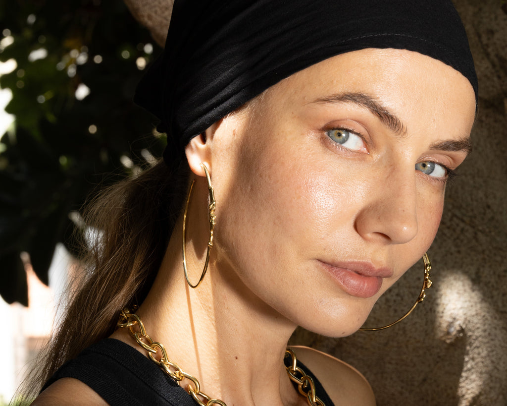 Drops of Wax Hoop Earrings (L)