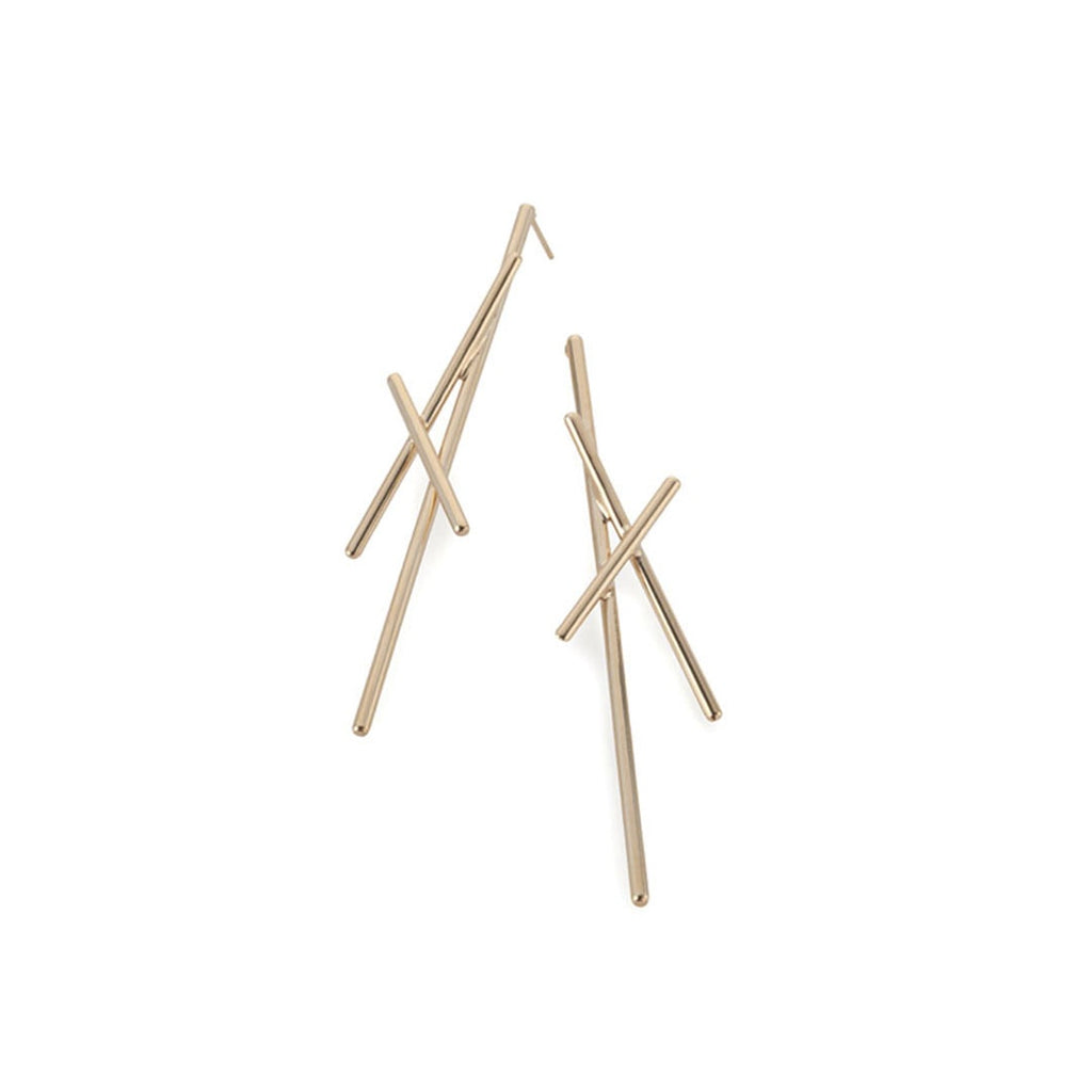 X Bar Stud Earrings