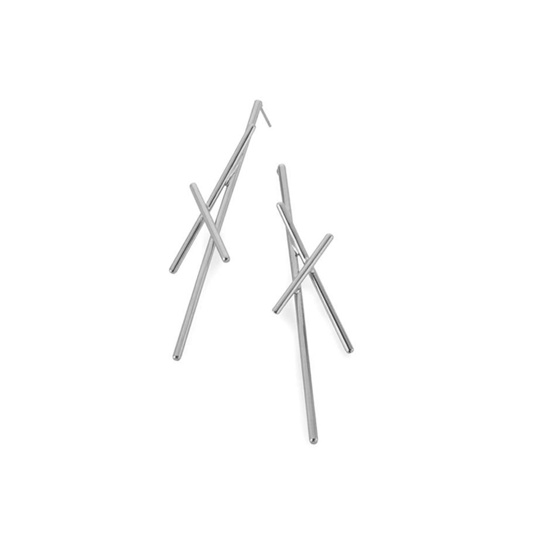 X Bar Stud Earrings