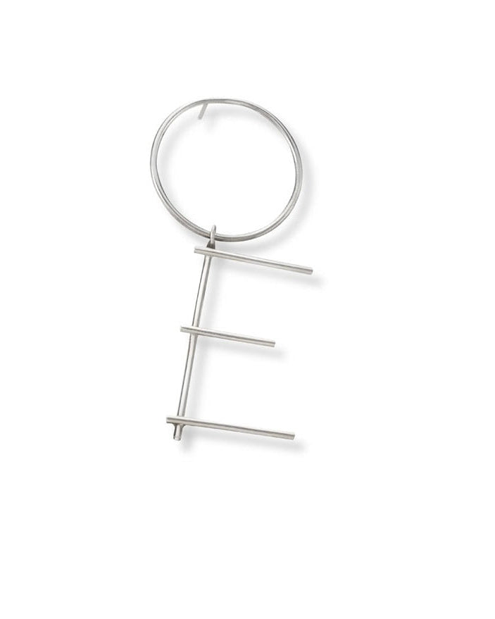 Initials Earring Sterling Silver