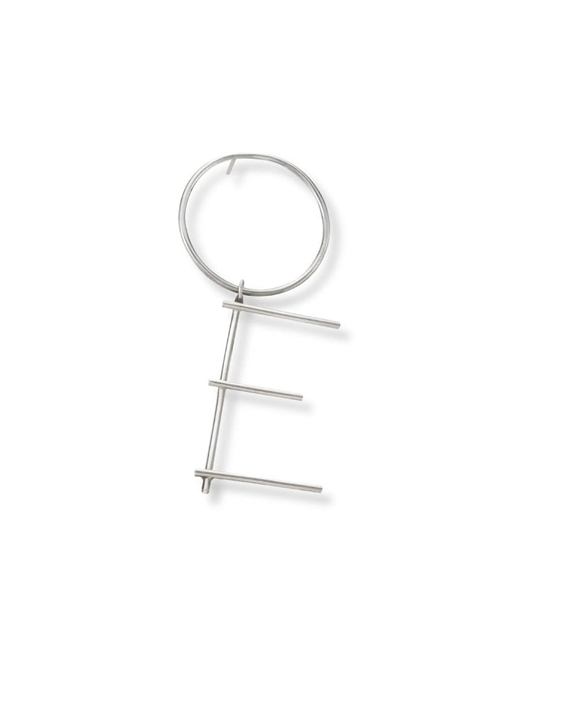 Initials Earring Sterling Silver