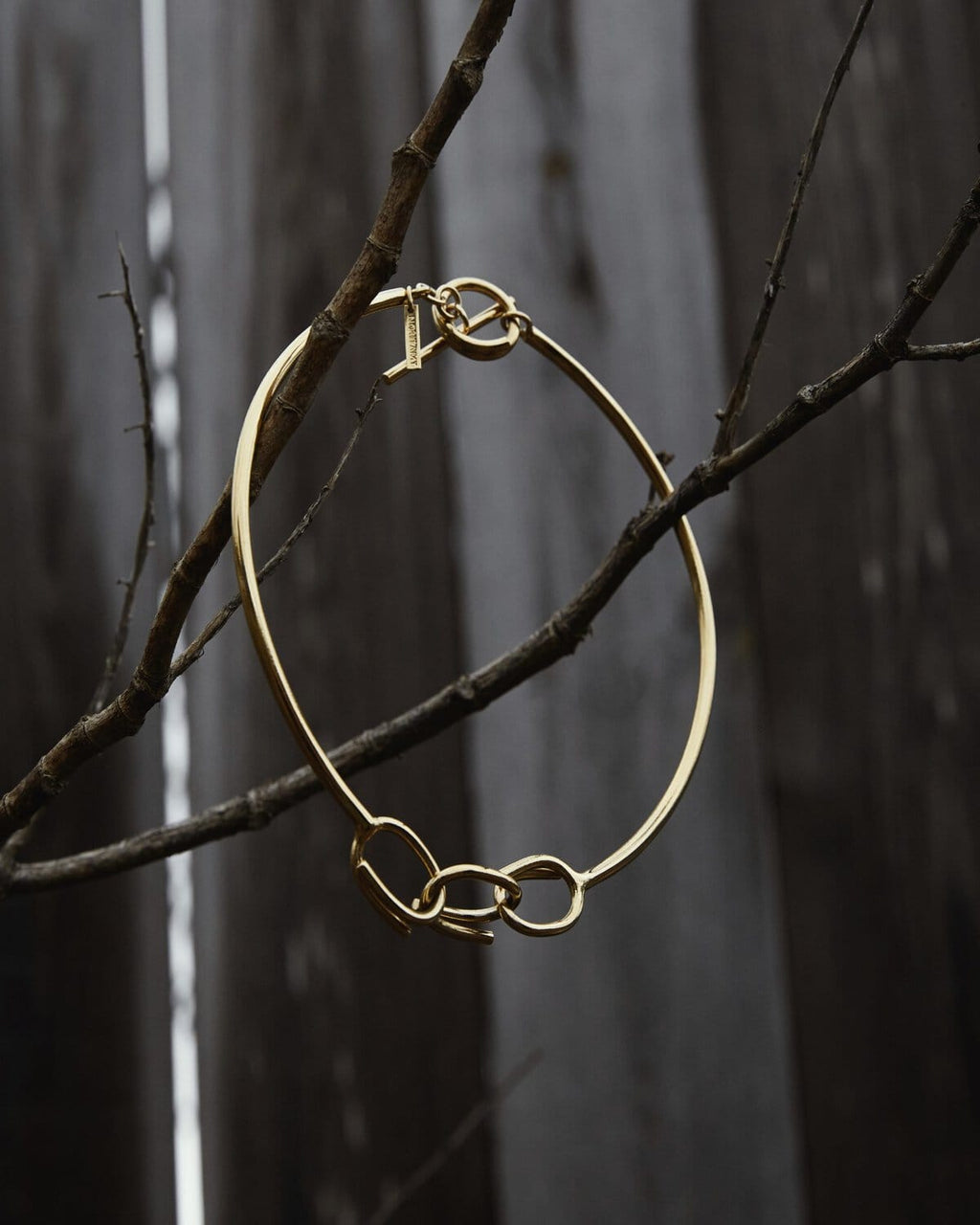 Handmade gold plated chunky chain choker
