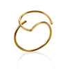 Handmade gold plated half circle bracelet