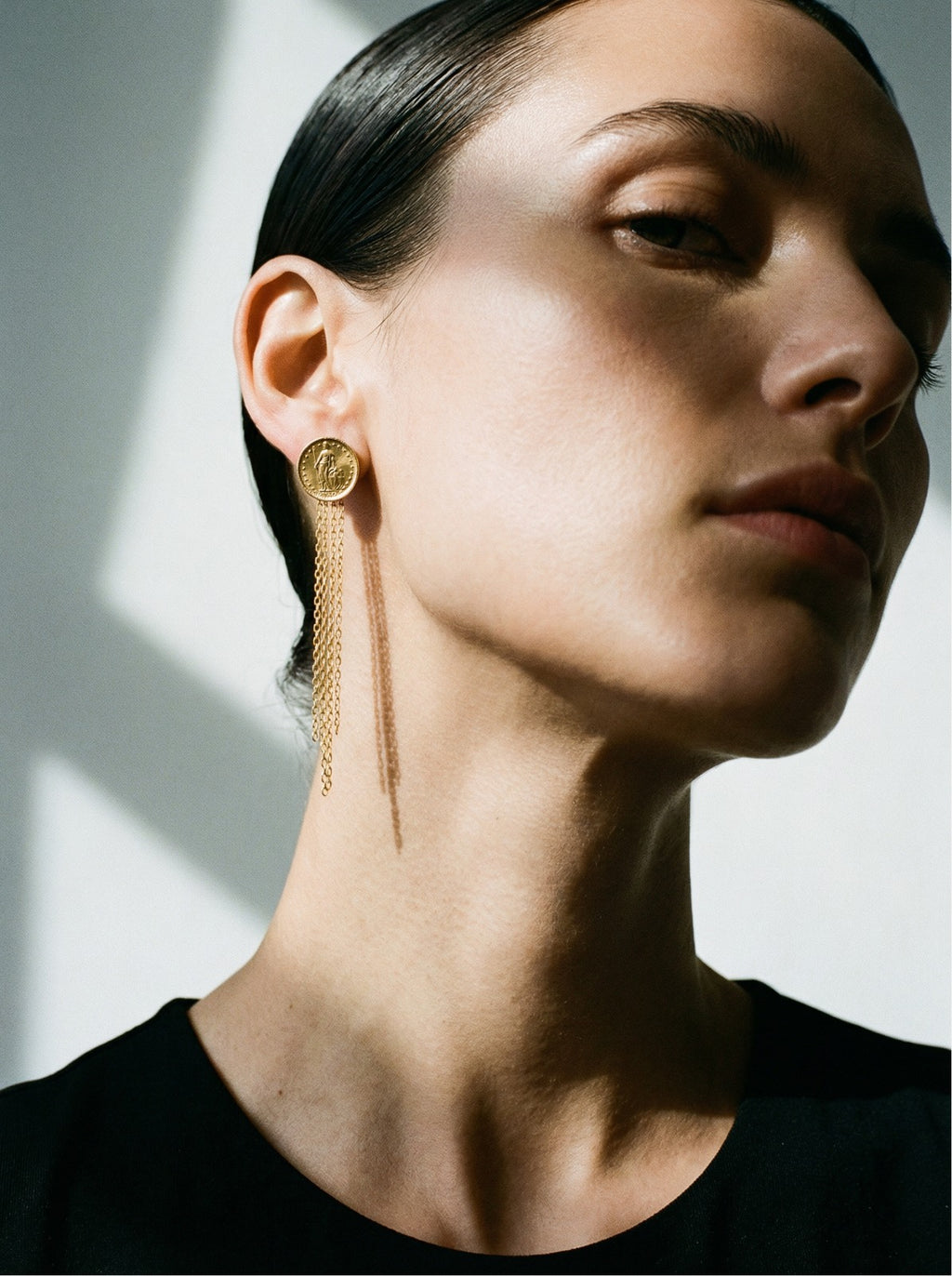 Coin Tassel Earring (Single)