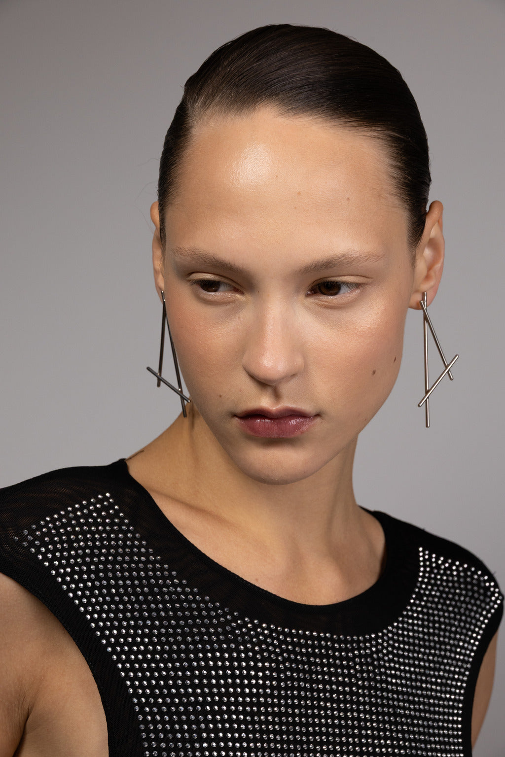 X Bar Stud Earrings