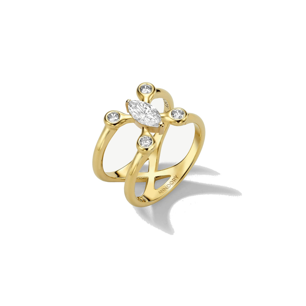 Cosmic Transformer Diamond Pinky Ring
