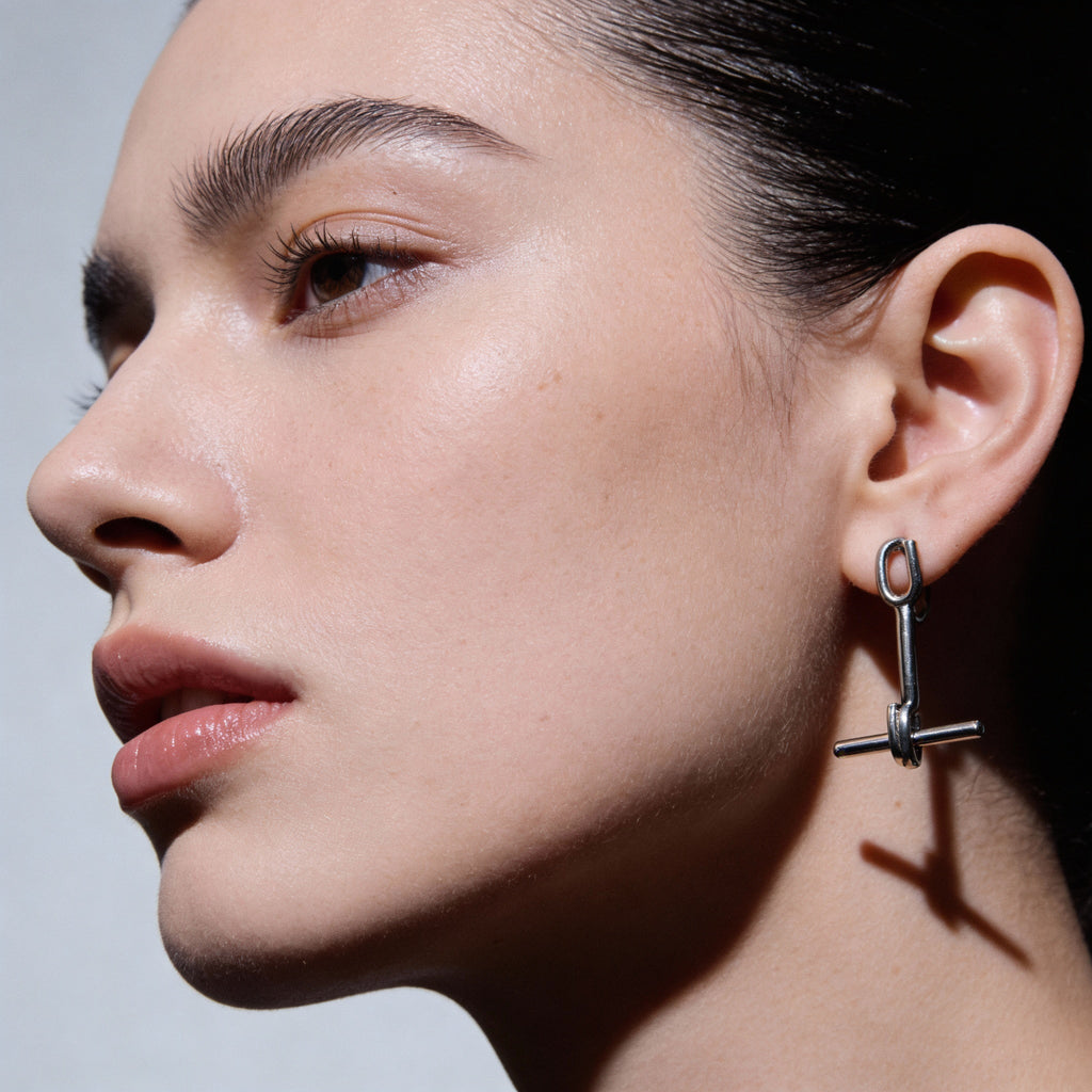 Linked Theory Sterling Silver T-bar Earrings