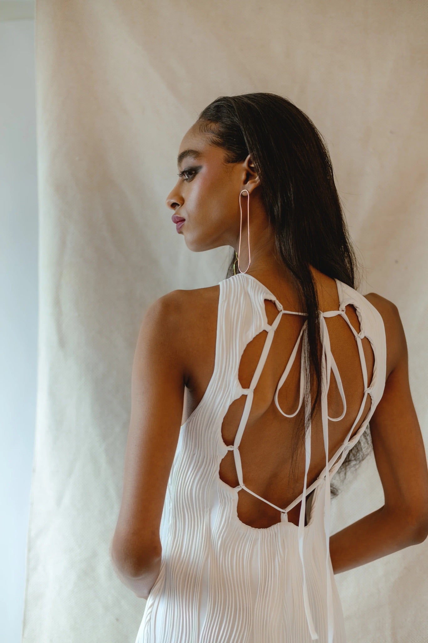 Amorphic Hook Earrings — campaign image