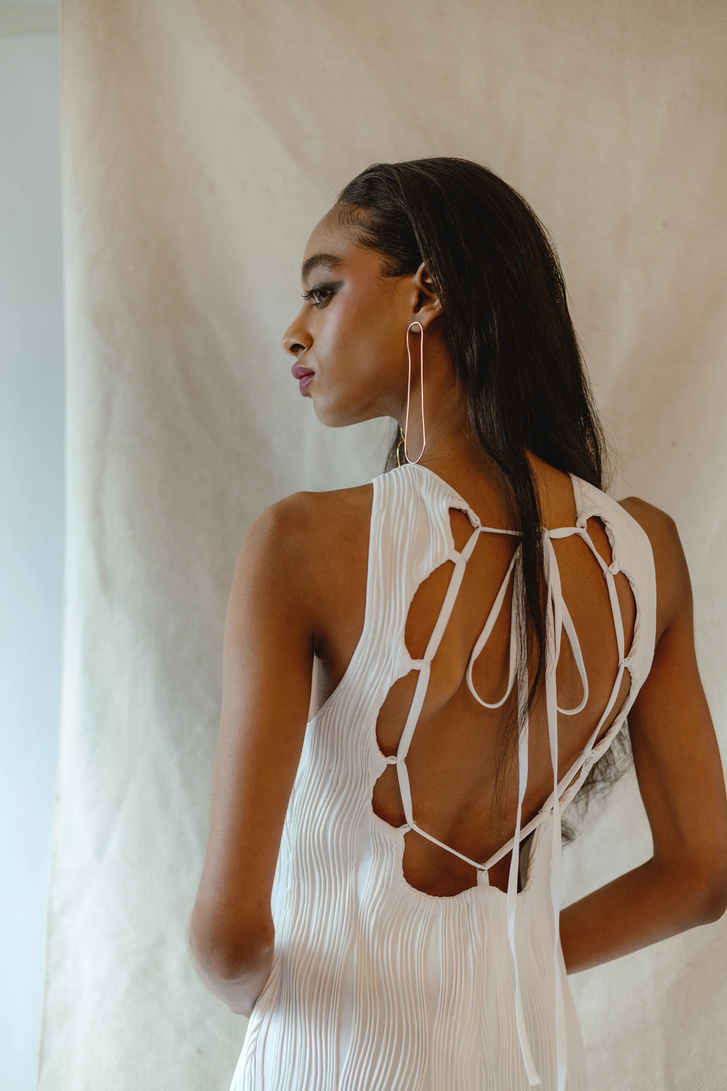 Amorphic Hook Earrings — campaign image