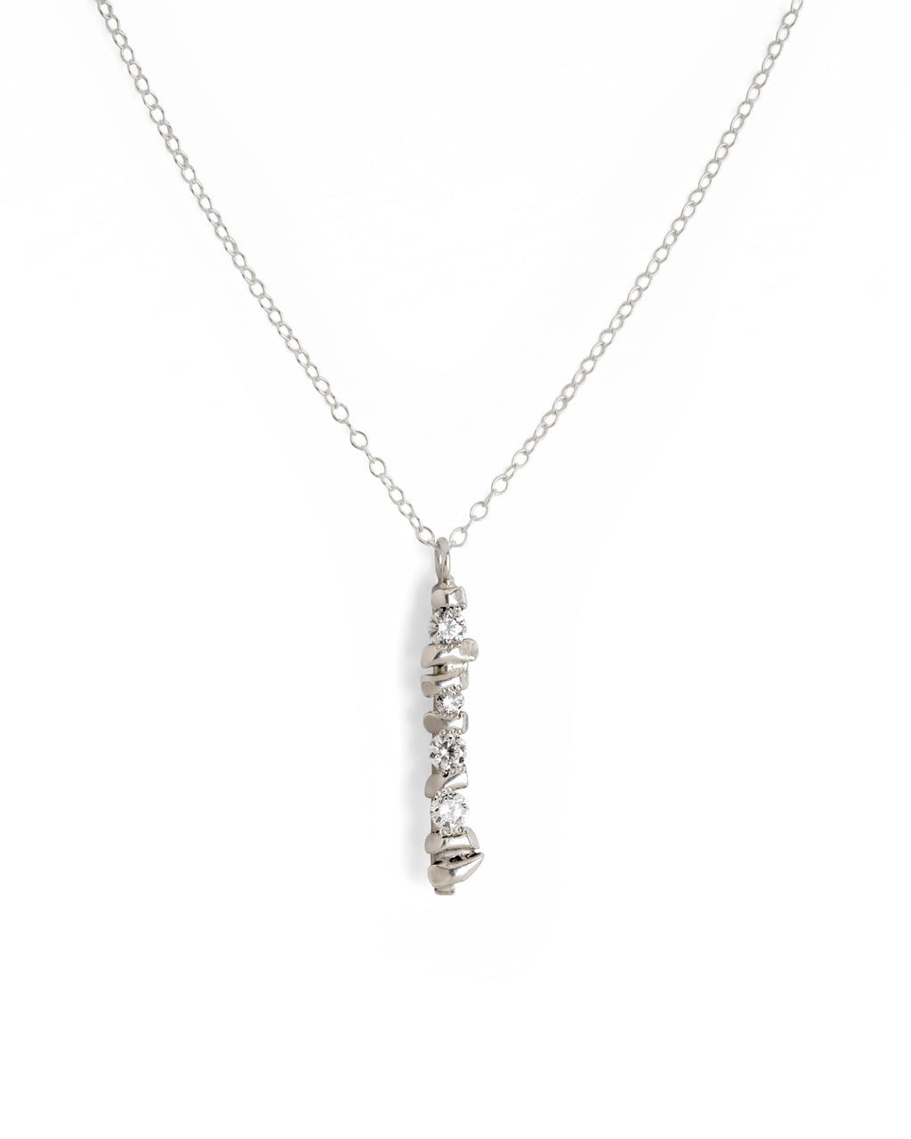 Crystal Bar Pendant Necklace