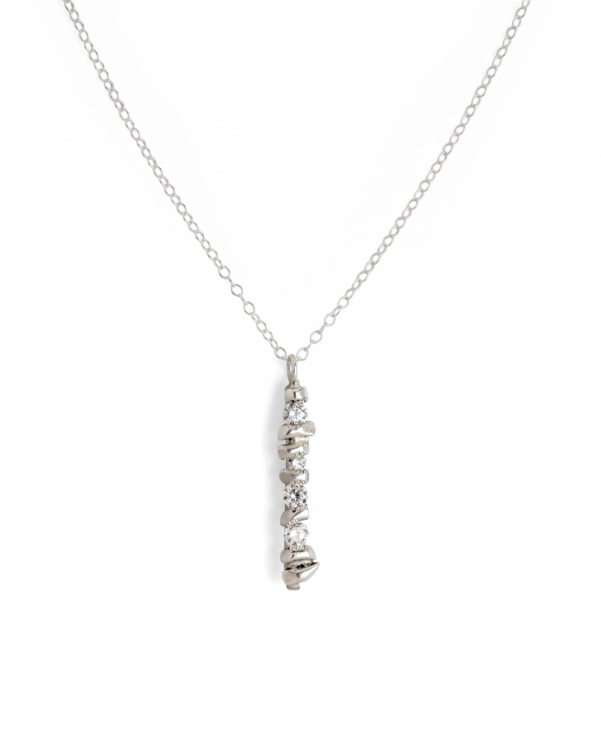 Crystal Bar Pendant Necklace