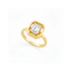 Octagon 14K Pinky Diamond Ring