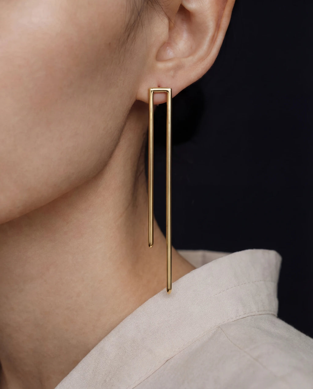Open Rectangle Earrings