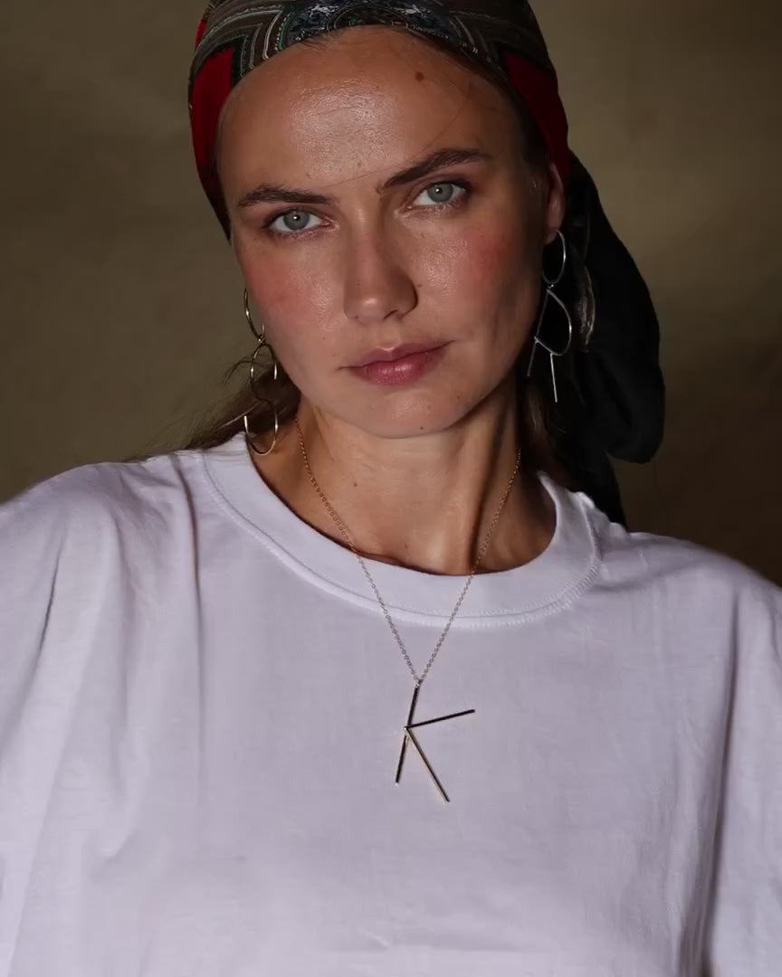 Large Initial Necklace