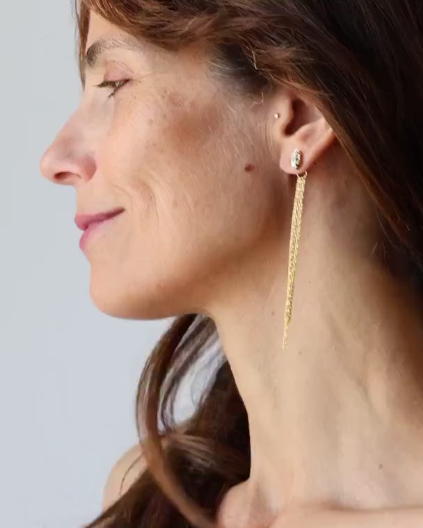 Clear Crystal Tassel Earring (Single)